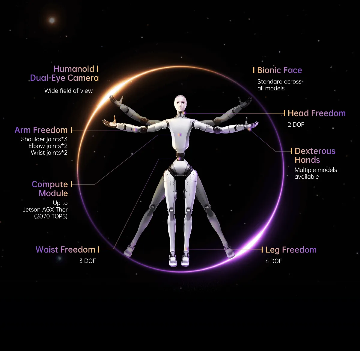 Unitree H2 Full-size Humanoid - Payload 7 kg rated per arm, 21 kg