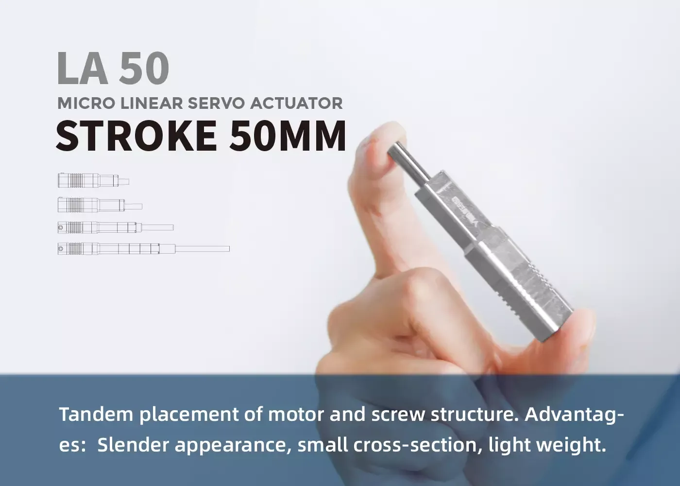 Inspire Robots LA50 Micro Actuator - Weight 42 g