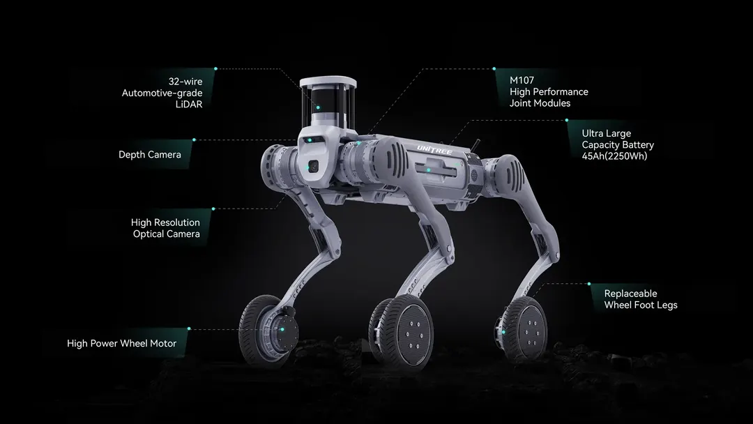 Unitree B2-W wheel-legged industrial robot